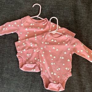 2, Old Navy 0-3 long sleeve bodysuits. Great condition
